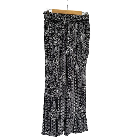 Joie Black Nurrin Print 100% Silk Pull On Pant Size XS - Picture 3 of 8